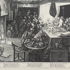 Pieter Bruegel, Death of the Virgin, Engraving, Print, Bookplate ~ 241229-WH 70